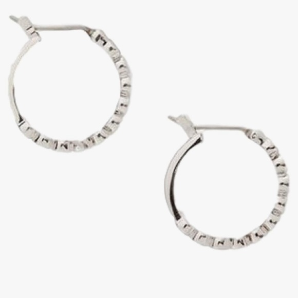 NEW Kate Spade full circle hoop earrings with bling - Picture 3 of 9